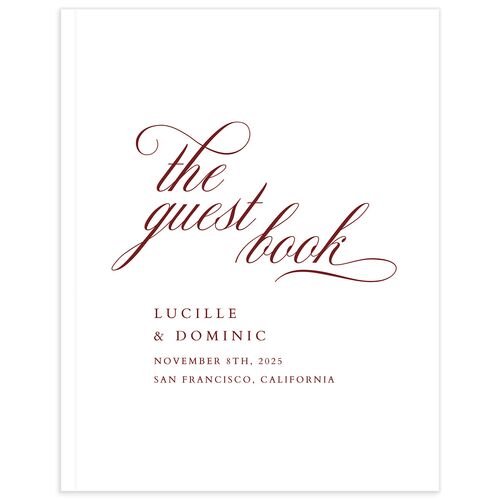 The Union Of Wedding Guest Book Maroon