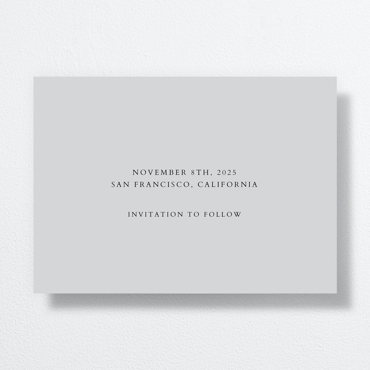 The Union Of Save The Date Cards Pure White Signature smooth No