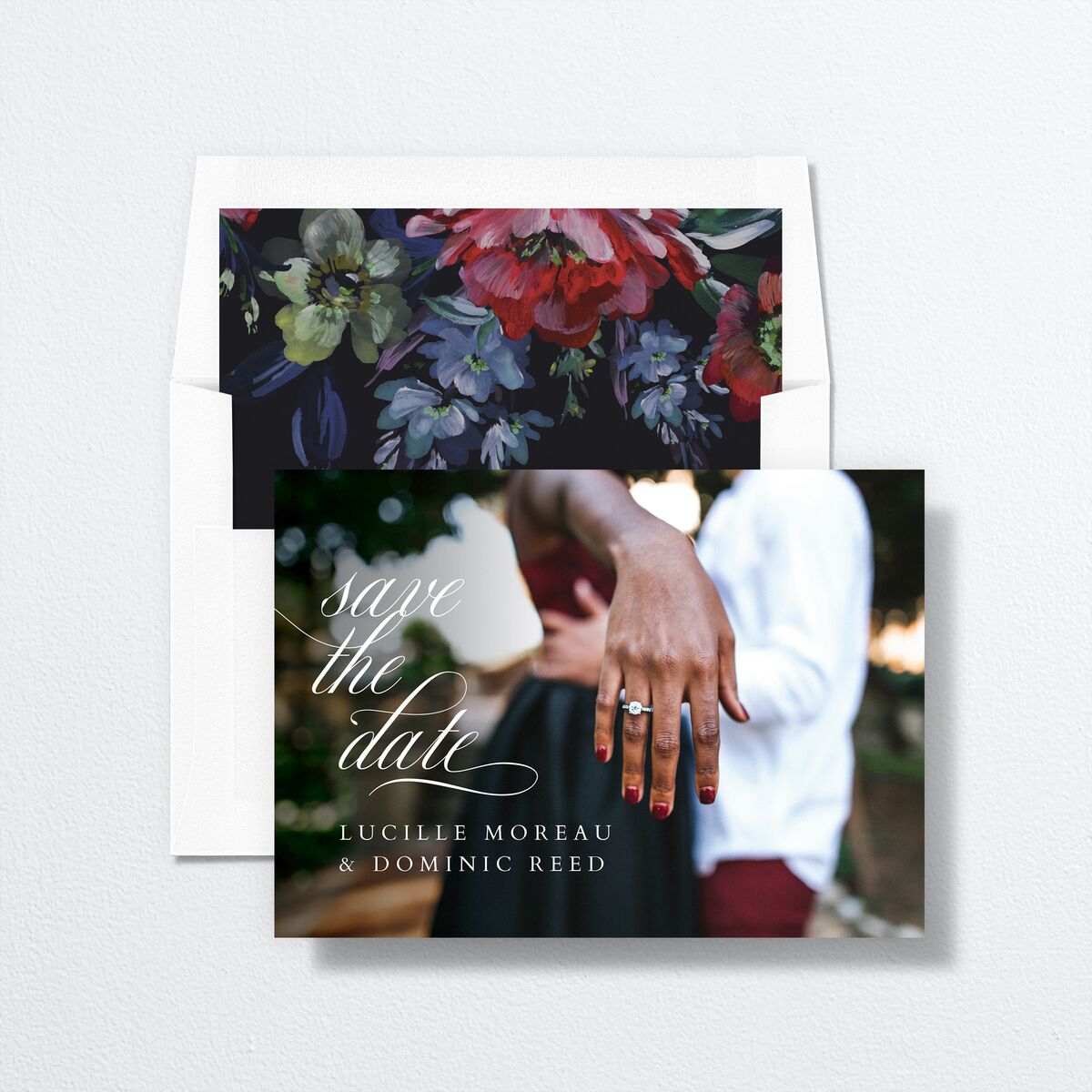 The Union Of Save The Date Cards Pure White Signature smooth No
