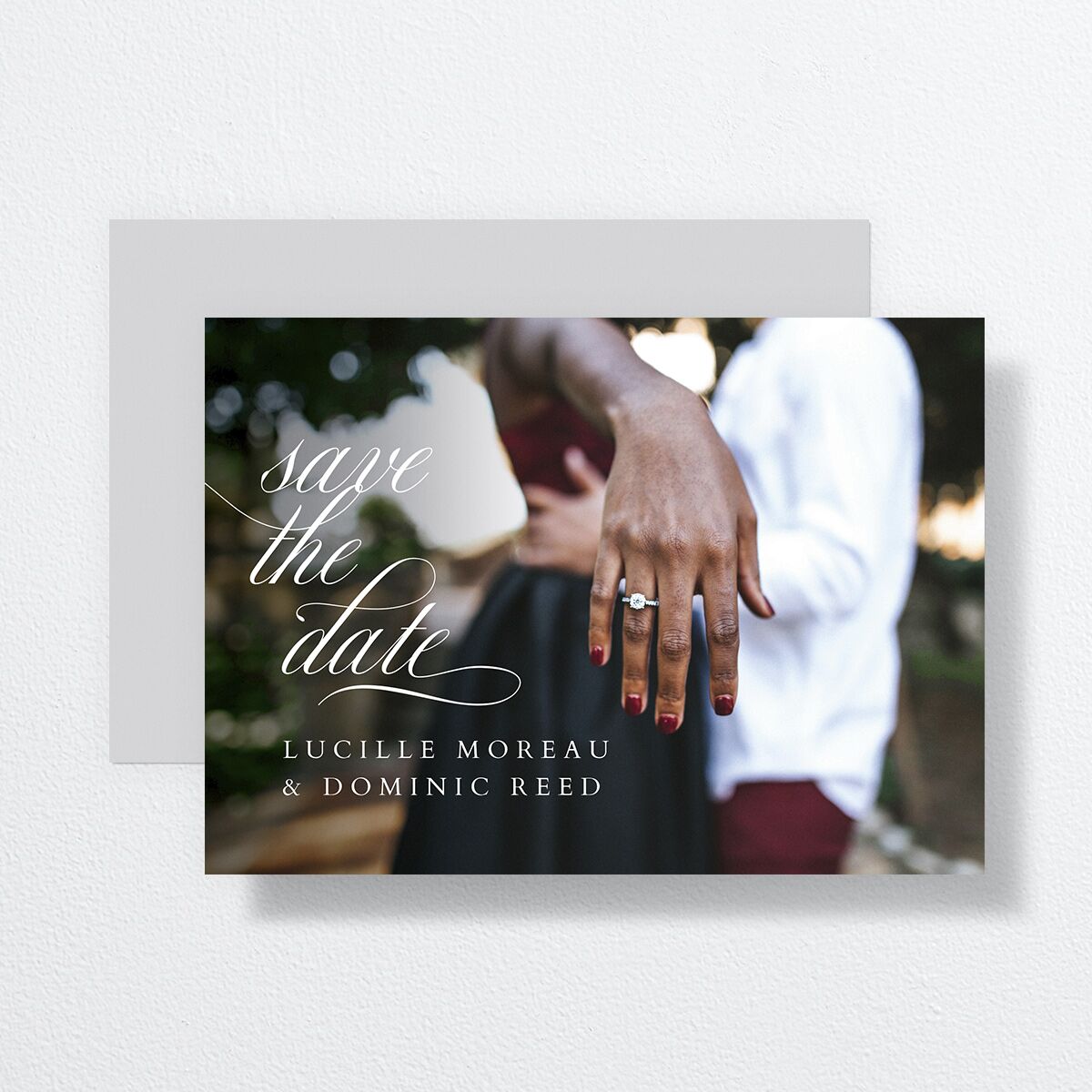 The Union Of Save The Date Cards Pure White Signature smooth No