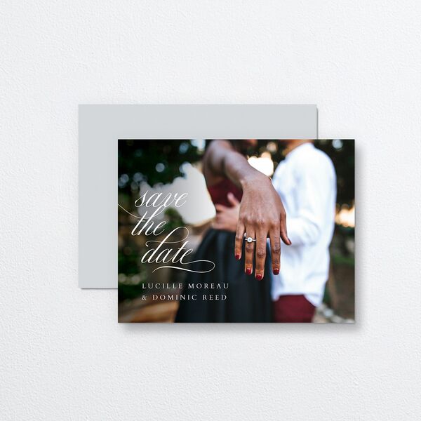 The Union Of Save the Date Petite Cards Pure White Signature smooth Blank No
