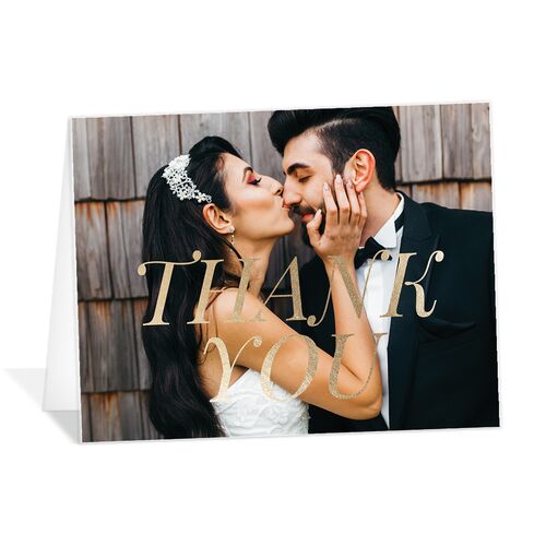 Pack Your Bags Thank You Cards Gold Pure White