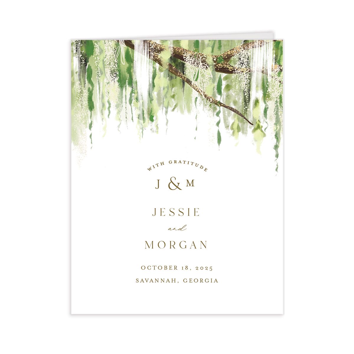 Southern Spanish Moss Thank You Cards