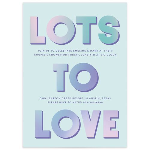 For Like Ever Bridal Shower Invitations Lilac Signature Blank