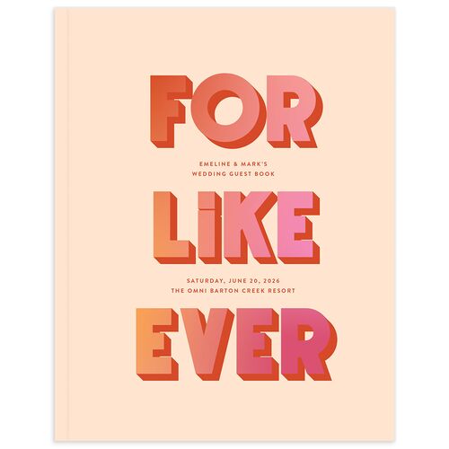 For Like Ever Guest Books Burnt Orange