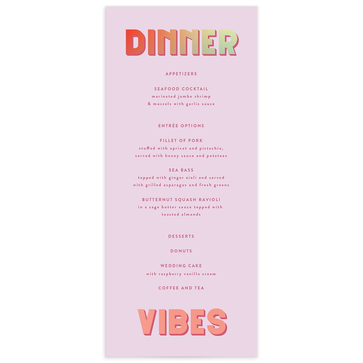 For Like Ever Menus