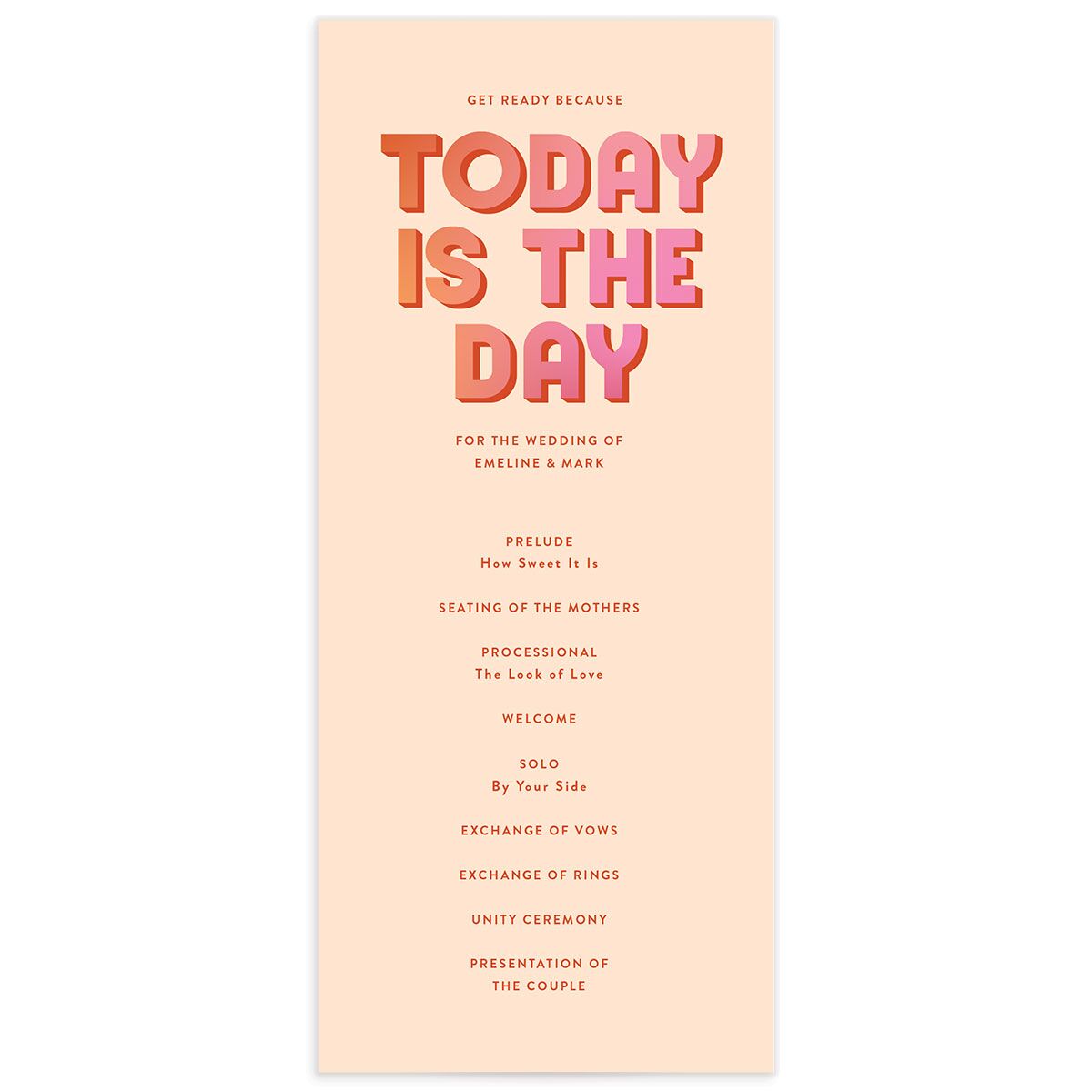 For Like Ever Wedding Programs