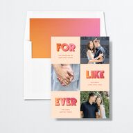 For Like Ever Save the Date Cards Burnt Orange Signature smooth No
