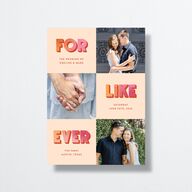 For Like Ever Save the Date Cards Burnt Orange Signature smooth No