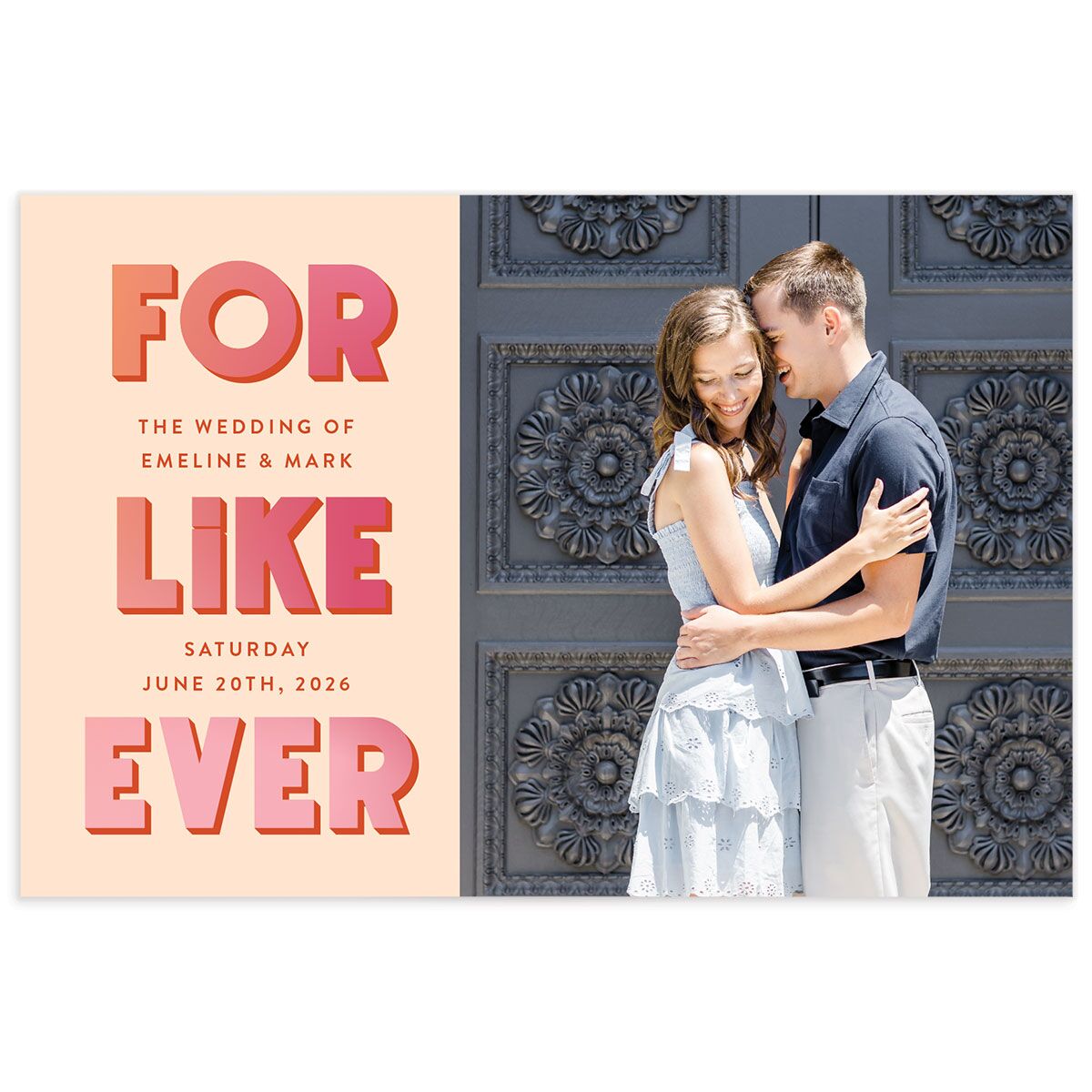 For Like Ever Save the Date Postcards