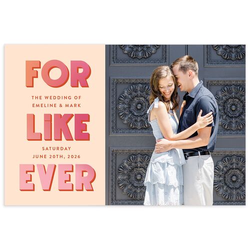 For Like Ever Save the Date Postcards - 