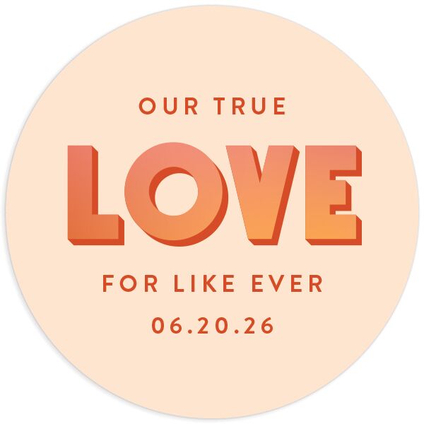 For Like Ever Wedding Stickers