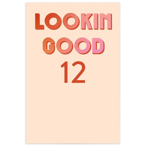 For Like Ever Table Numbers Burnt Orange Signature