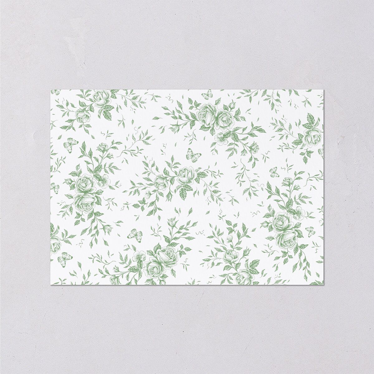 Antique Garden Lace Floral Wedding Response Cards Moss Signature Standard