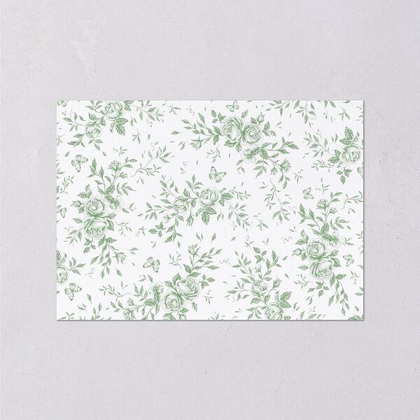 Antique Garden Lace Floral Wedding Response Cards Moss Signature Standard