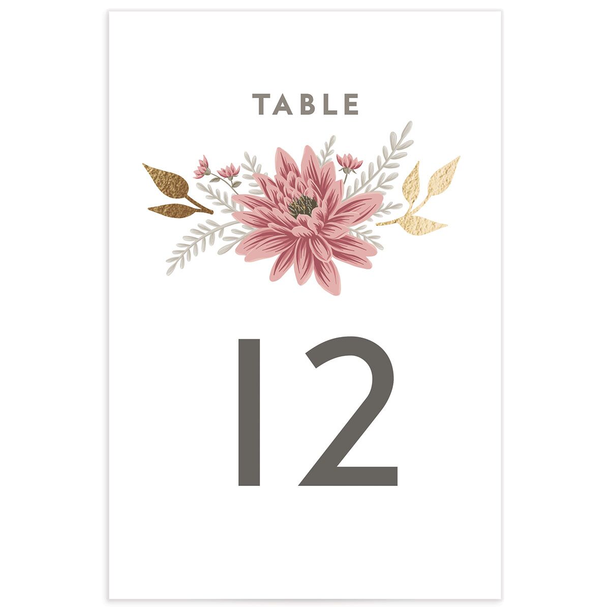 Whimsical Foliage Table Numbers