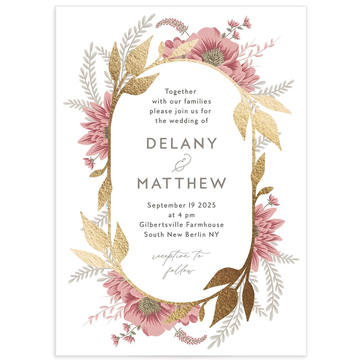 Whimsical Foliage Wedding Invitations