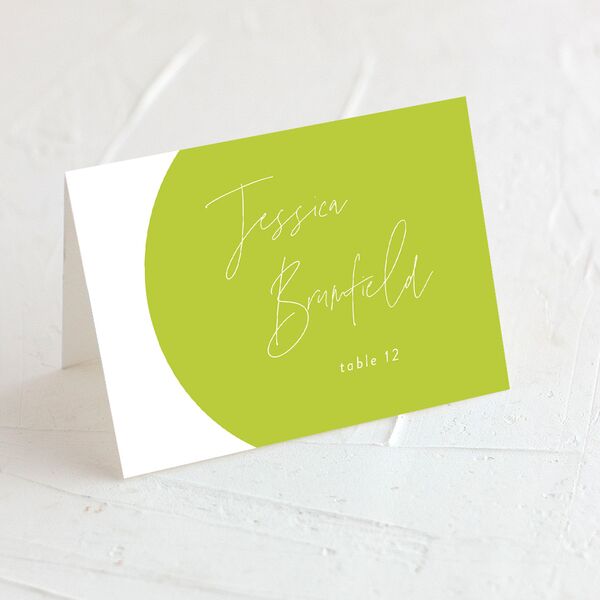 Bright Blooms Place Cards Green Apple Signature