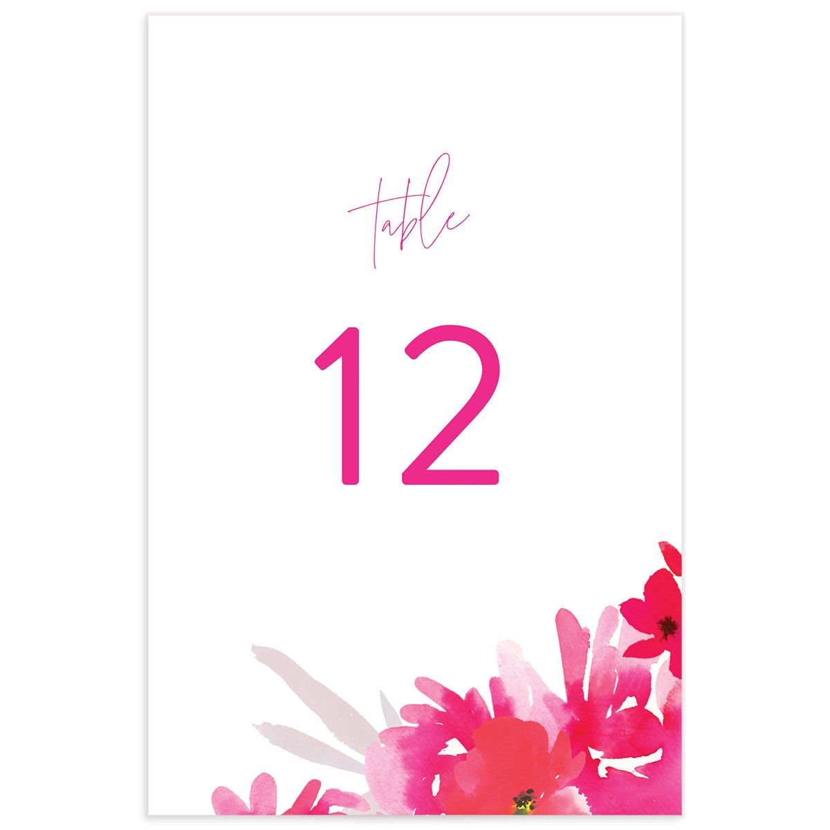 Bright Blooms Table Numbers