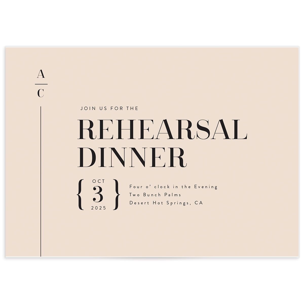 Industrial Palette Rehearsal Dinner Invitations