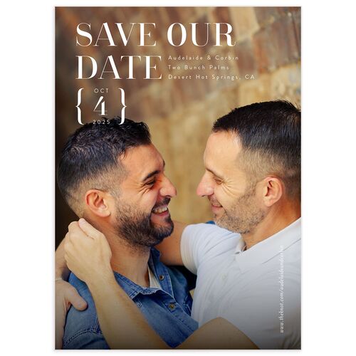Industrial Palette Save The Date Cards Sand Signature smooth No