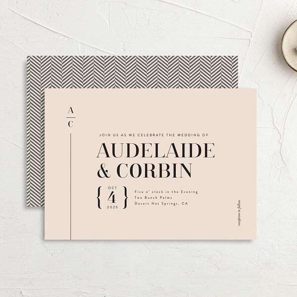 Industrial Palette Wedding Invitations Sand Signature No