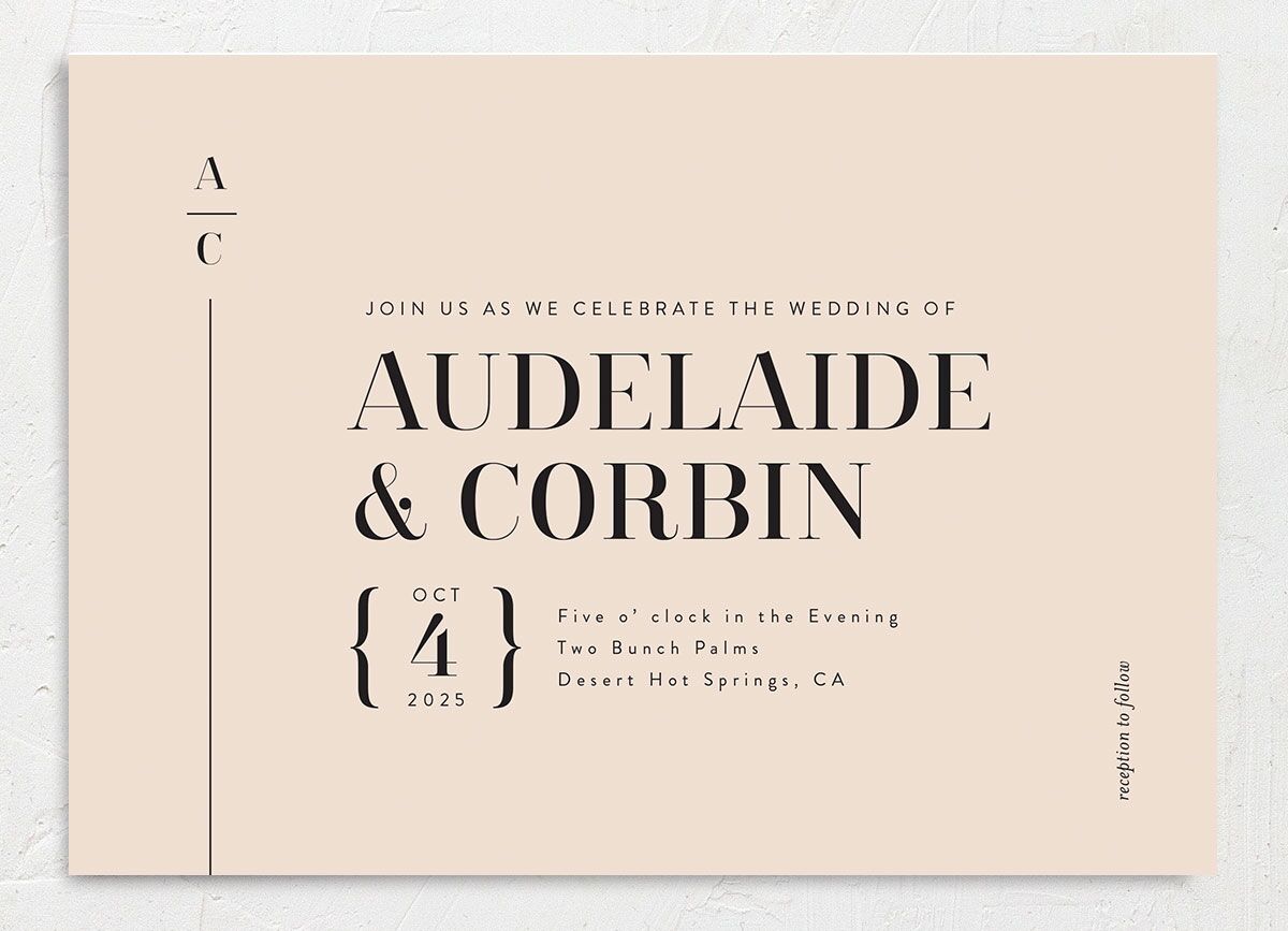 Industrial Palette Wedding Invitations Sand Signature No