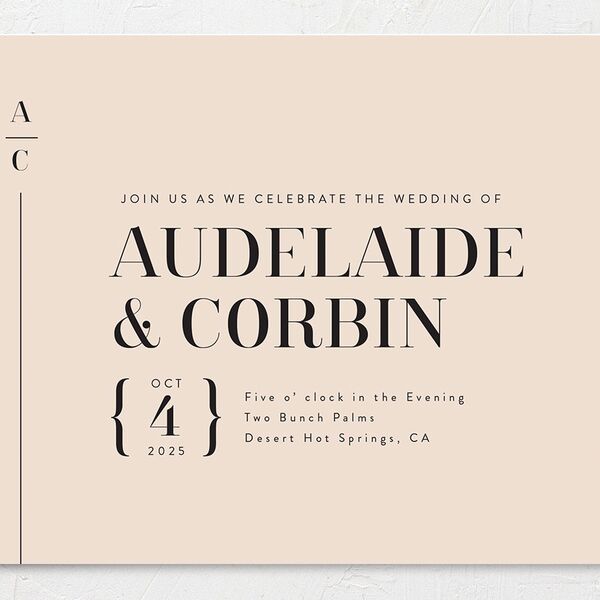Industrial Palette Wedding Invitations Sand Signature No