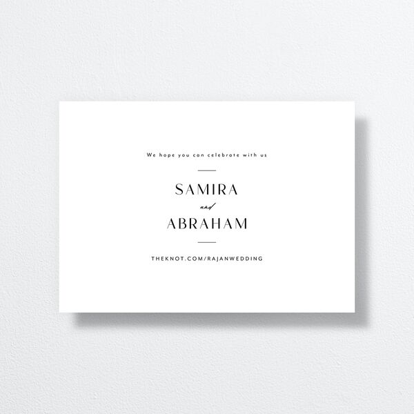 Exotic Save The Date Cards by Vera Wang back