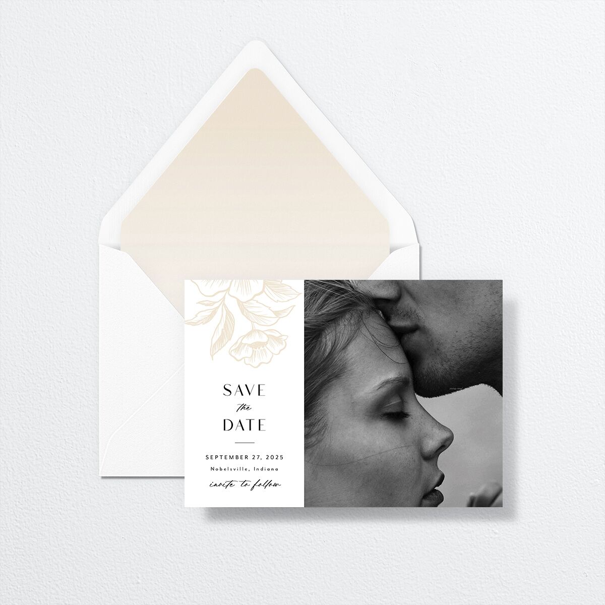 Exotic Save The Date Cards by Vera Wang envelope-and-liner