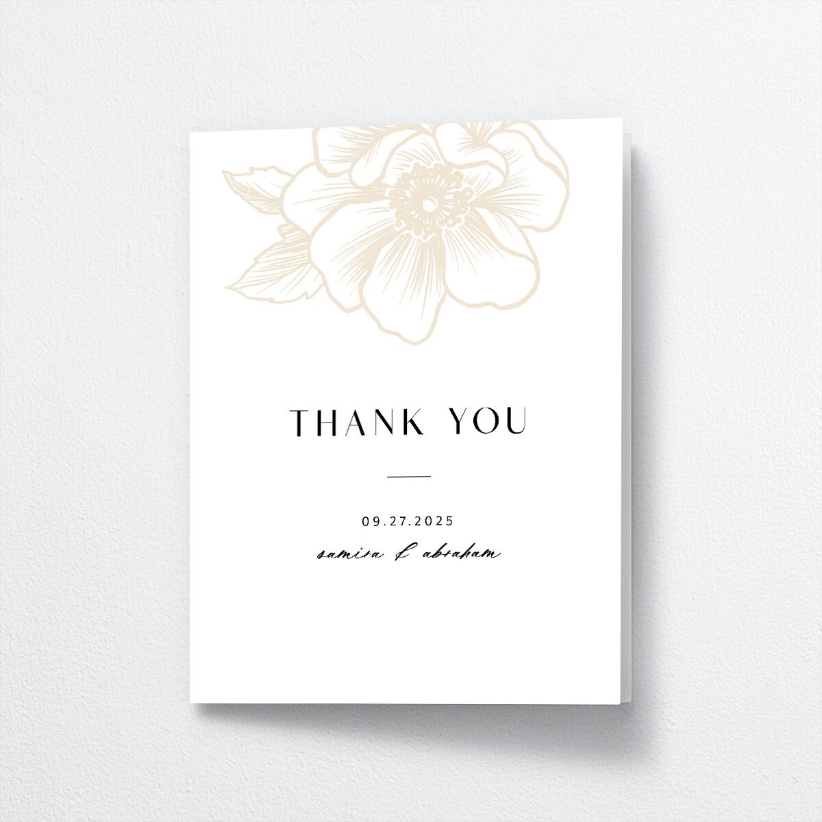 Exotic Thank You Cards by Vera Wang front