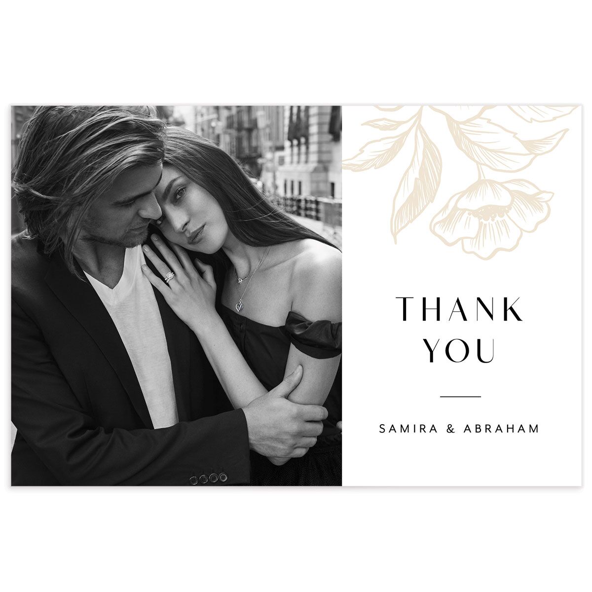 Exotic Thank You Postcards by Vera Wang