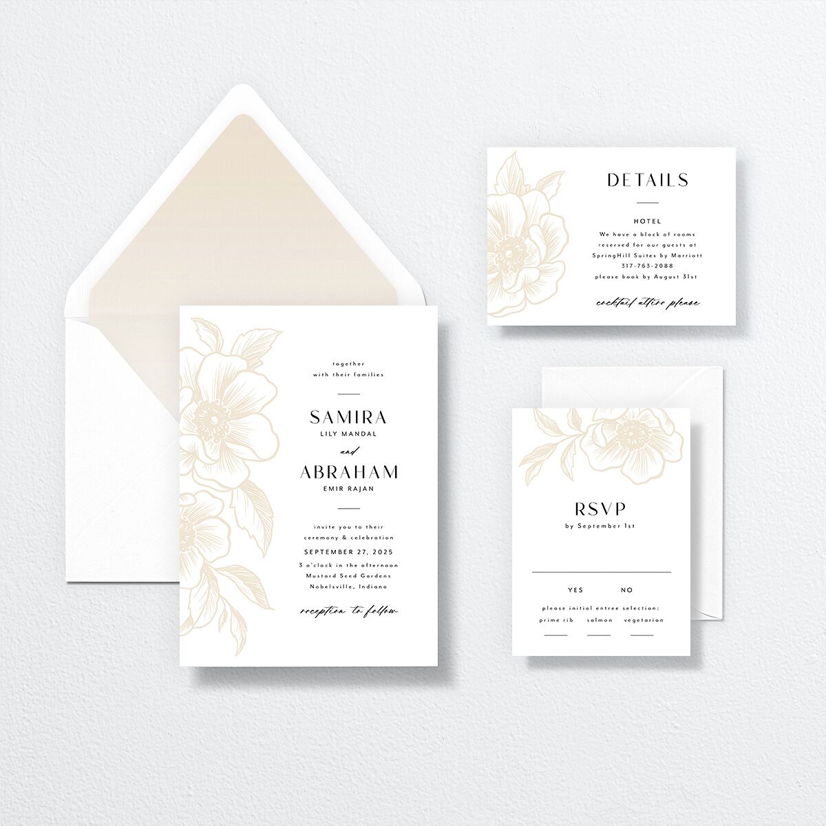 Exotic Wedding Invitations by Vera Wang suite