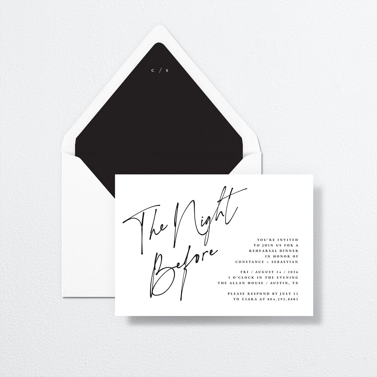 Love Love Rehearsal Dinner Invitations by Vera Wang Pure White Signature