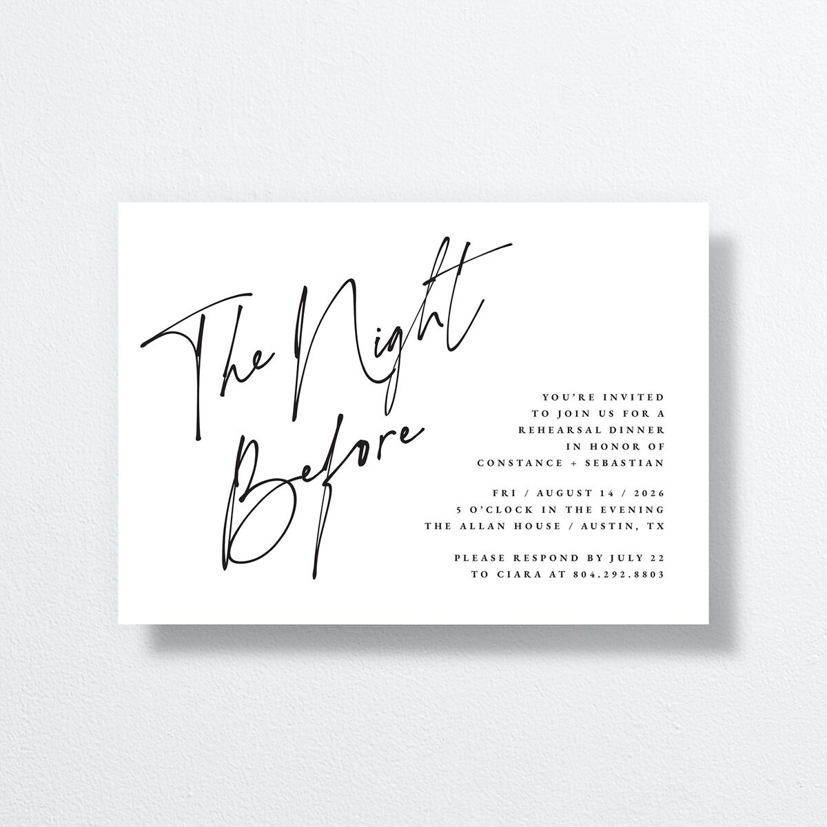 Love Love Rehearsal Dinner Invitations by Vera Wang Pure White Signature