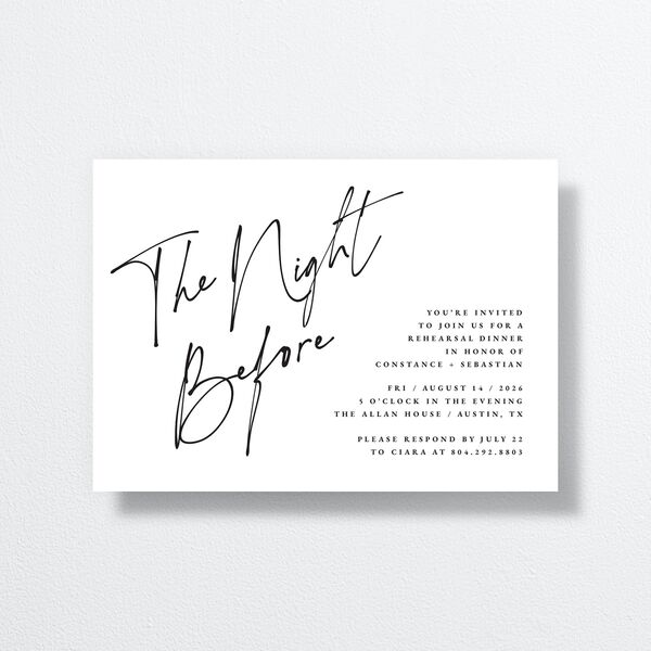 Love Love Rehearsal Dinner Invitations by Vera Wang Pure White Signature