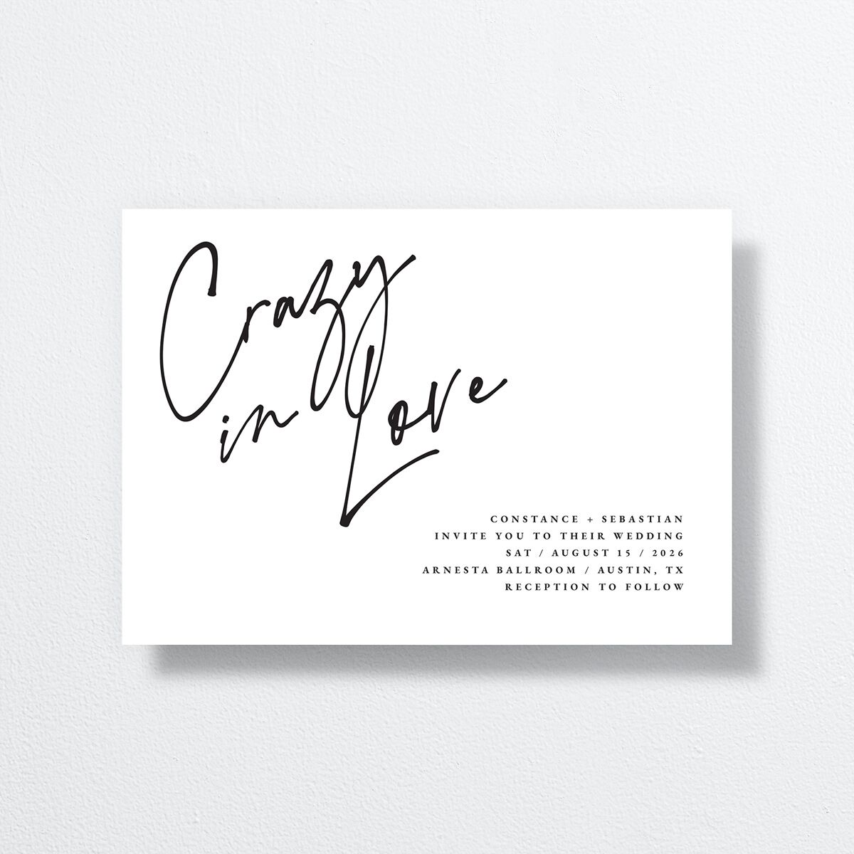 Love Love Wedding Invitations by Vera Wang Pure White Signature No