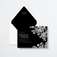Lace Bridal Shower Invitations by Vera Wang Midnight Signature
