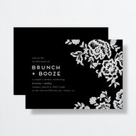 Lace Bridal Shower Invitations by Vera Wang Midnight Signature