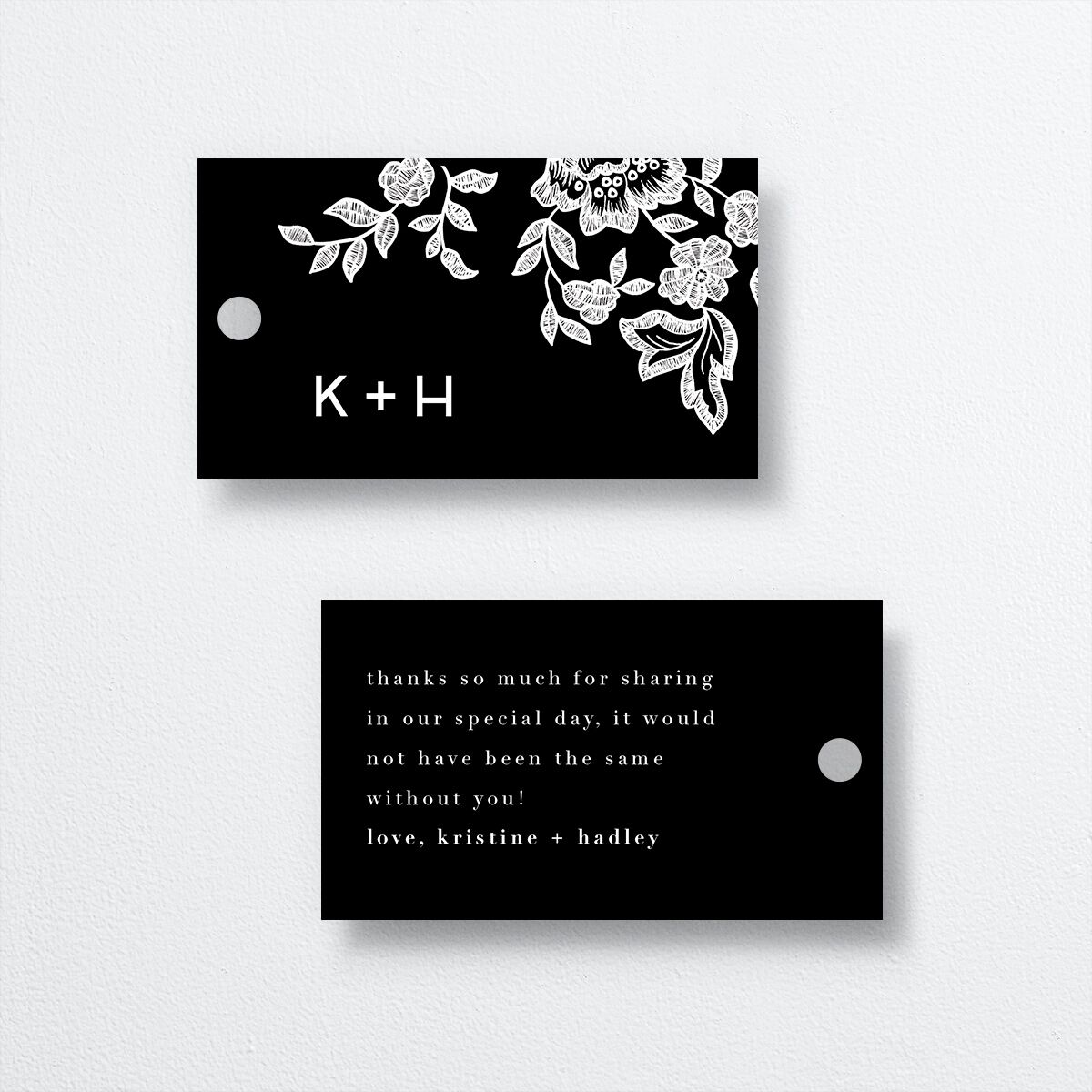 Lace Favor Gift Tags by Vera Wang front