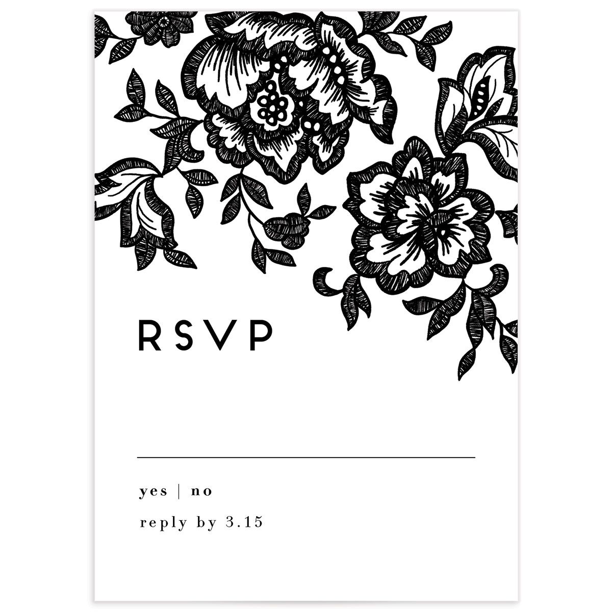 Lace Wedding Response Cards by Vera Wang