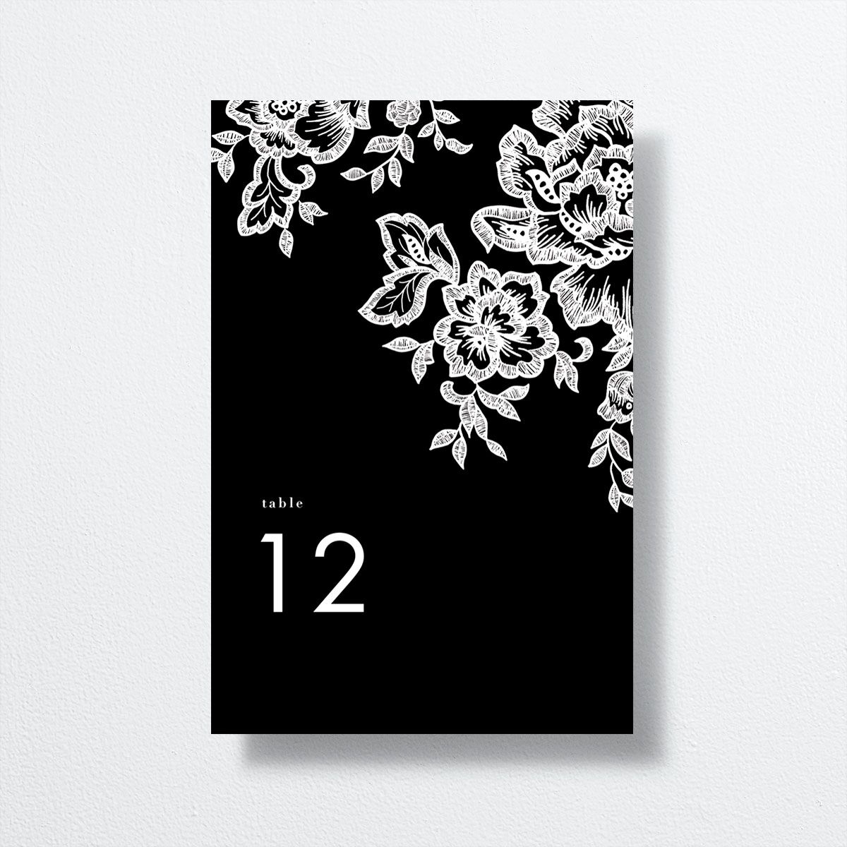 Lace Table Numbers by Vera Wang back