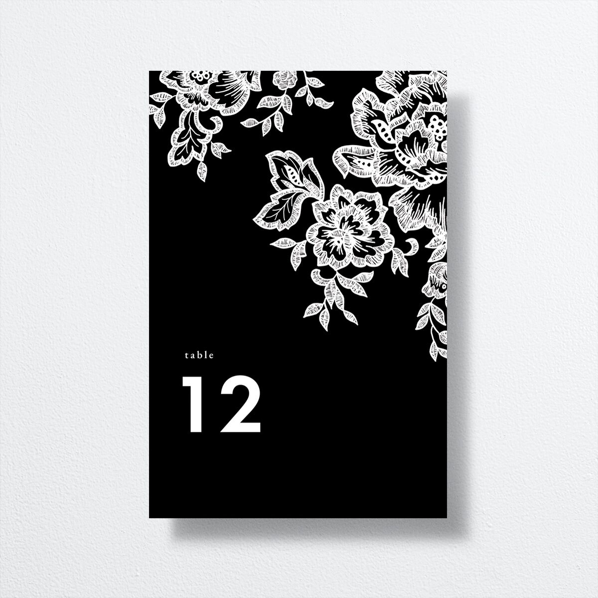 Lace Table Numbers by Vera Wang Midnight Signature