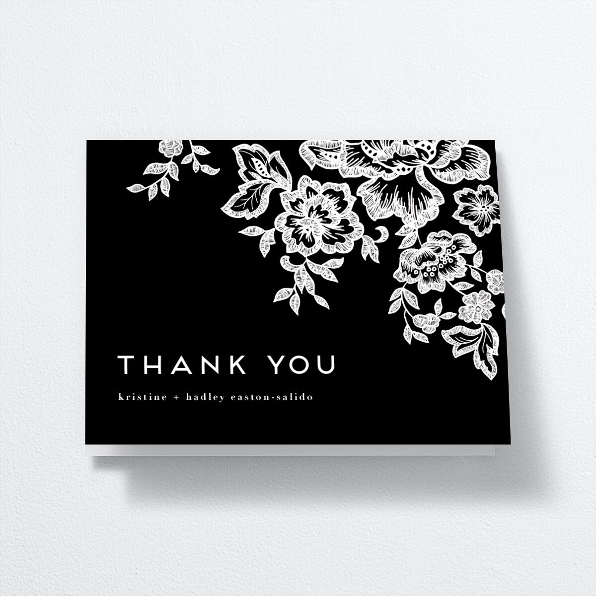 Lace Thank You Cards by Vera Wang front