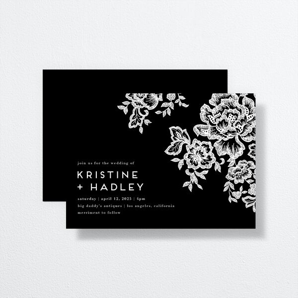 Lace Wedding Invitations by Vera Wang front-and-back