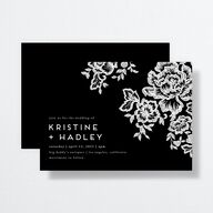 Lace Wedding Invitations by Vera Wang Midnight Signature No