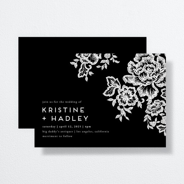 Lace Wedding Invitations by Vera Wang Midnight Signature No