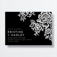 Lace Wedding Invitations by Vera Wang Midnight Signature No