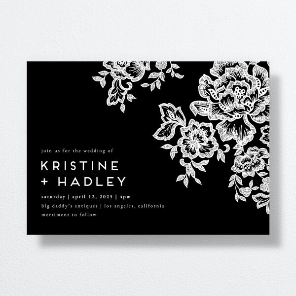 Lace Wedding Invitations by Vera Wang Midnight Signature No