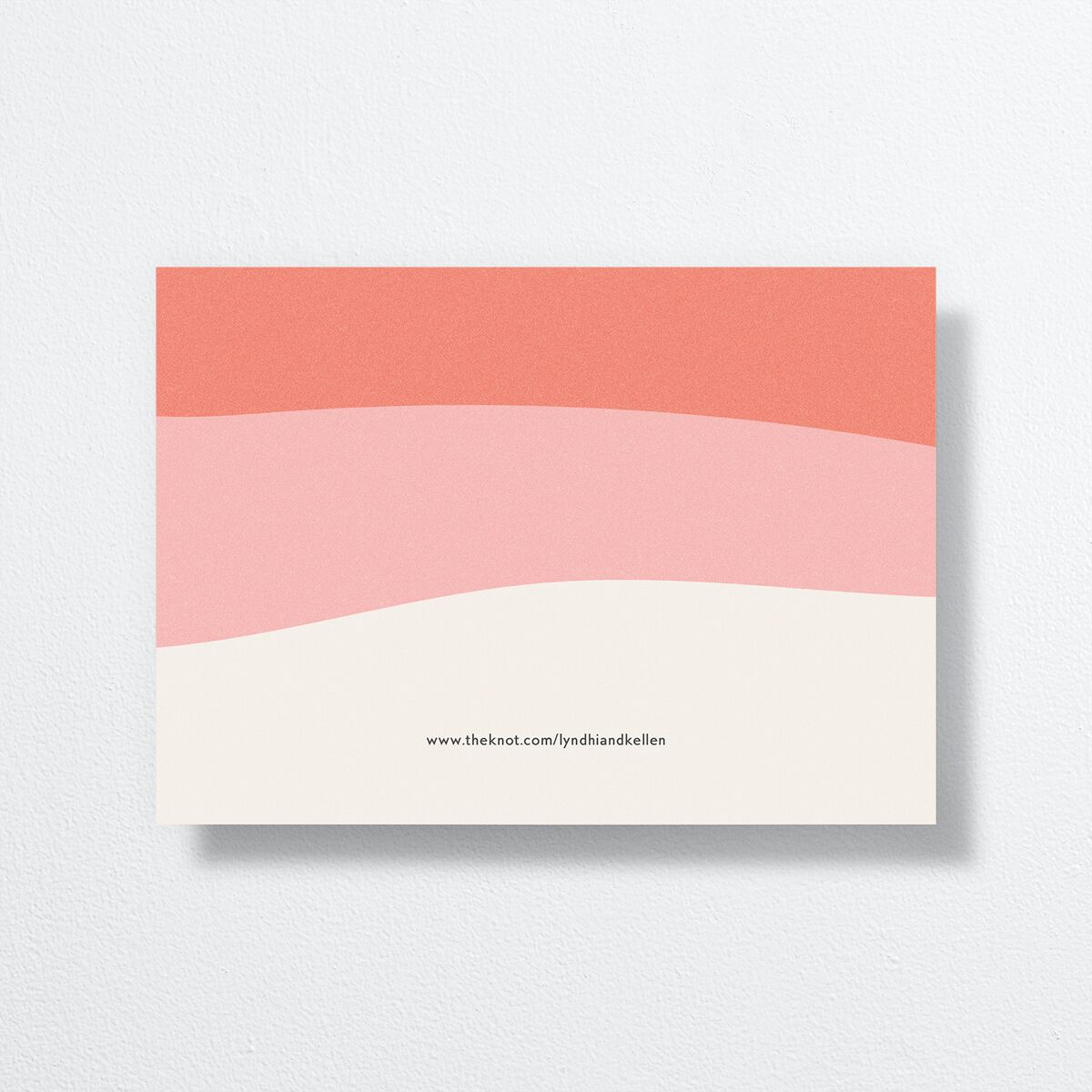 Groovy Lines Save the Date Cards Coral Pink Signature smooth No